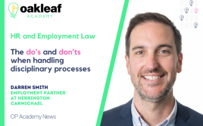 Darren Smith – HR and Employme﻿nt Law – Handling disciplin﻿ary processes